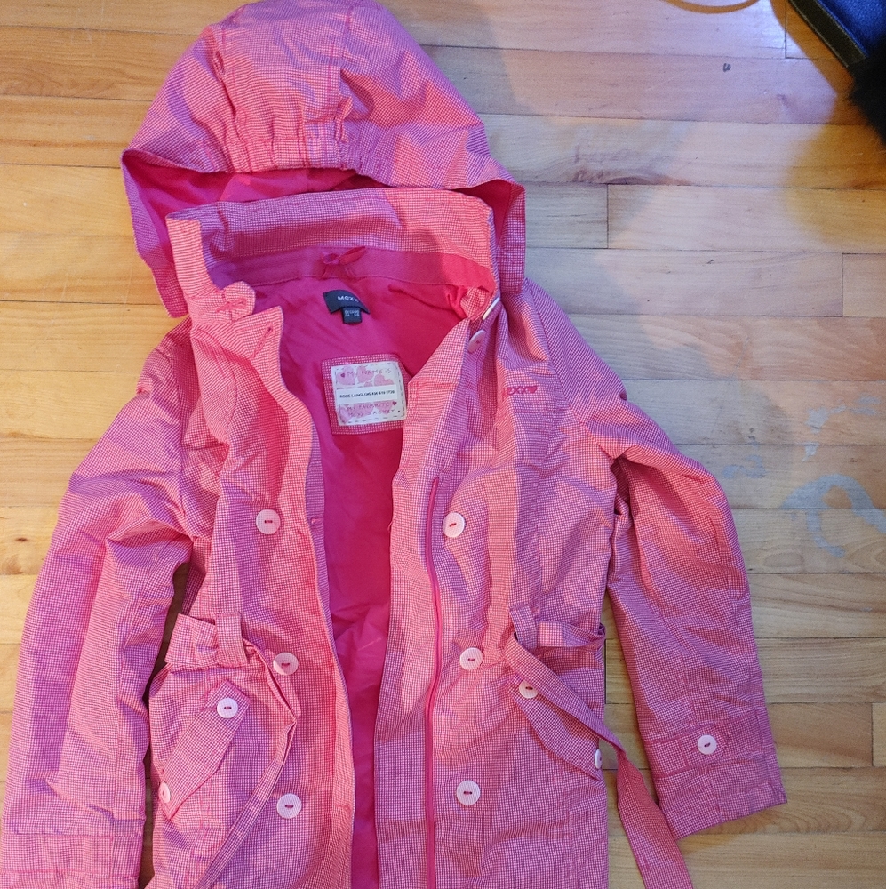 Girl pink coat 9-10 years cotton with reflective